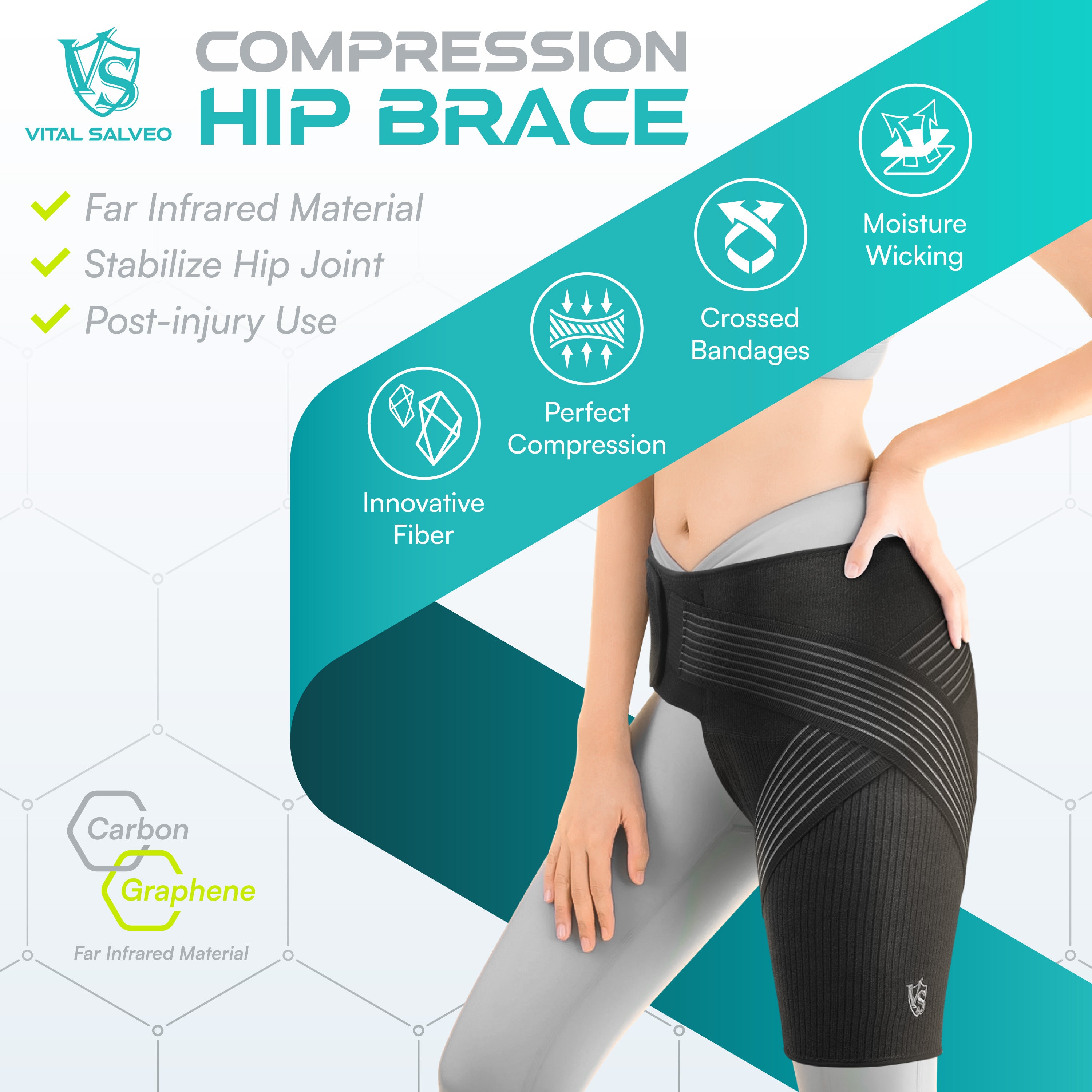 COMPRESSION RECOVERY HIP BRACE - Vital Salveo