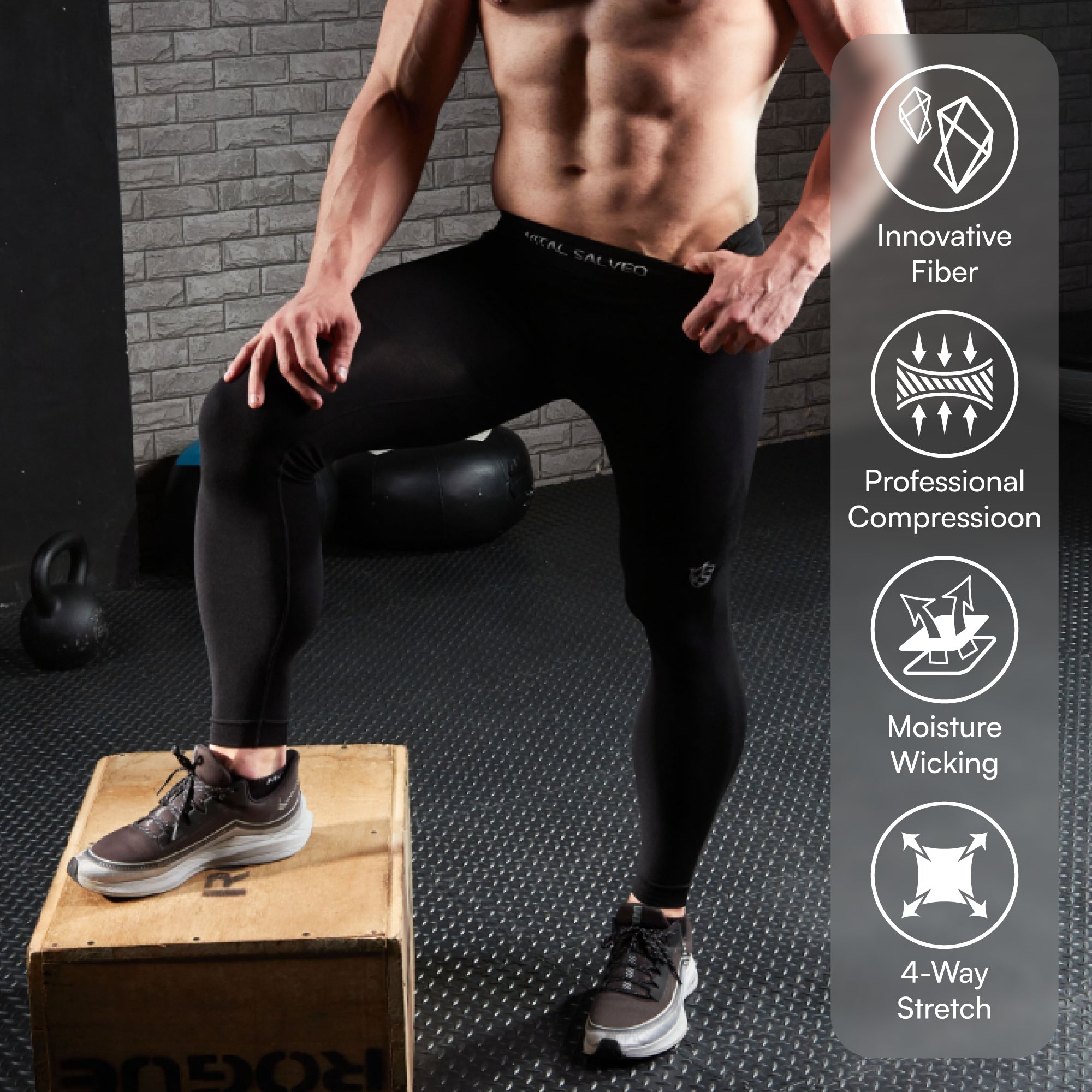 Men Recovery Compression Seamless  Leggings - Vital Salveo