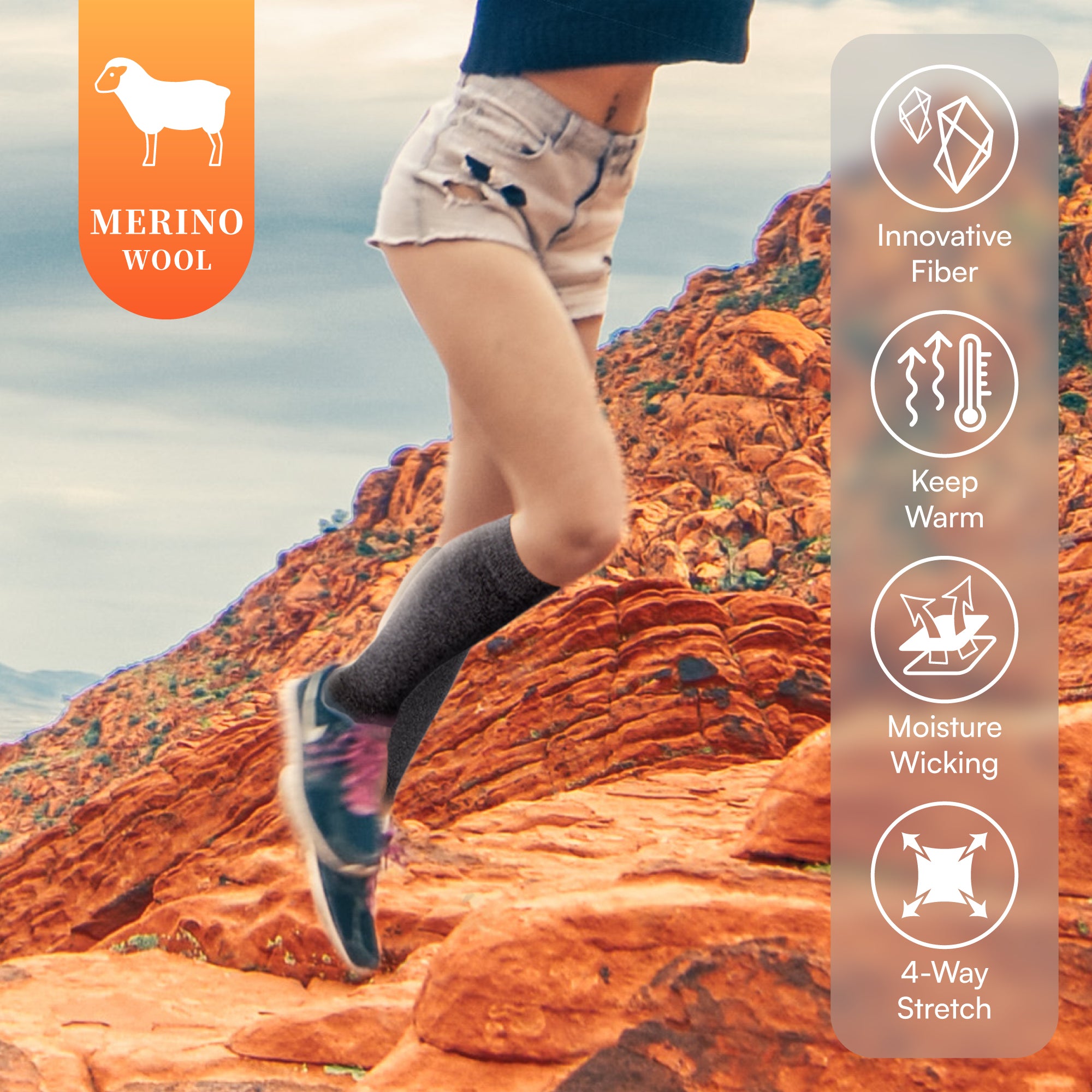 Merino Wool Hiking Socks - Vital Salveo